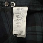 J.Crew  Blue Black Flannel Plaid Beaded Quarter Button Down Shirt 0 / XS Photo 6