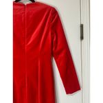 J.Crew  Long-Sleeve Shift Dress Red Stretch Luxe Velvet Size 2 NWT Holiday Dress Photo 13