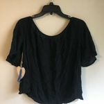 NWT Sadie Robinson small off the shoulder black cr Photo 4