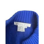 vintage carlisle/sport lambswool suede blue sweater cardigan jacket size large Photo 5