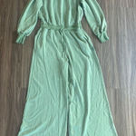 Free People FP Movement One To Beat One Piece Romper Large Green Wide Leg Comfy Photo 0