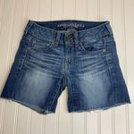 American Eagle  Outfitters Low Rise Cut off Jean Shorts Sz 0 Photo 0