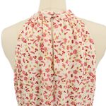 A loves A Pink Ivory Floral Sleeveless Keyhole Belted Dress L Photo 4