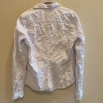 Frank & Eileen  Barry Crinkle Italian Cotton Button Down Shirt White Blue 💙 XS Photo 5