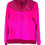 The North Face The North‎ Face Size Medium Jacket Pink Fleece Zip Up Hooded Lined Winter Snow Photo 0