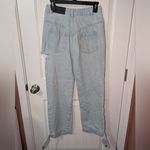 Maniere De Voir  High Rise Distressed Straight Relaxed Jeans W8 Light Wash Photo 1