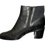 NICOLE Black Leather Button High Heels Ankle BOOTS Womens Shoes Sz 7.5 Photo 2