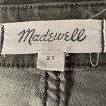 Madewell SZ 27 Emmet Velveteen Wide Leg Crop Pants Stretch Hi-Rise Olive Green Photo 5