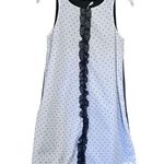 Jucca colorblock sleeveless white gray shift mini dress tulle ruffle size Small Photo 1