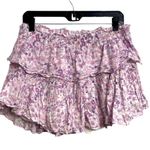 Love Shack Fancy  Ruffle Mini Skirt Purple Iris Coquette Feminine Romantic Size L Photo 1
