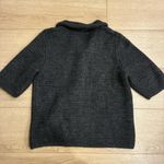 J.Crew NWT  Women’s Charcoal Gray Short Sleeve Metallic Alpaca Cardigan Size L Photo 5