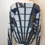 Koman oversized button up knit cardigan sweater size large Black Photo 5