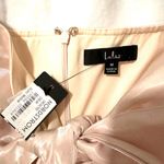 Lulus  Sweet Daydream Cream Satin Puff Sleeve Tie-Front Mini Dress Photo 7