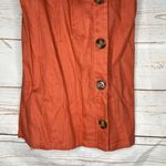Sky And Sparrow • Mini Dress • Burnt Orange • Small • Large Buttons Photo 8