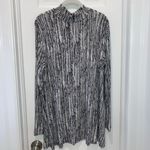 John Mark Black/white high neck mini dress w/ feather design Photo 6