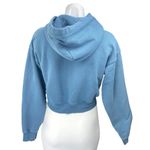 Aritzia TNA Cozy Blue Long Sleeve Hoodie Hooded Fleece Zip Crop Sweatshirt 2XS Photo 1