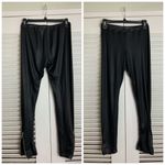 Bebe MD Opaque Stretchy Blk zipup leggings Photo 1