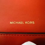 Michael Kors Jet Set Charm Red Terracotta Leather Flap Phone Wallet Wristlet Photo 7