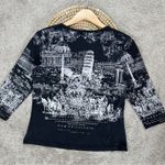 Cactus Women’s Y2K Style Italy Graphic Baby Tee 3/4 Sleeve in Black M Size M Photo 6