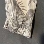 C&C California Womens White Gray Leaf Print Cropped Jogger Pants Small Photo 1