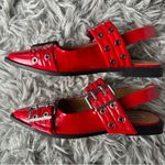 Steve Madden Graya red patent pointed toe slingback flats women’s shoe size 9 Photo 6