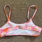 SheIn Pink and Orange Floral Bikini Top Photo 1