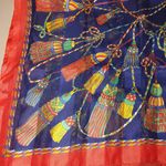 Capezio Accessories Italian Scarf Tassel Rope Print Polyester Multicolor Red Size 32 Photo 2