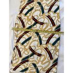 Women's Strapless Dress Swimsuit Coverup Gold Chain Print Green Red Stripe Size 1X Photo 2