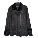 The Montana Clothing asymmetrical Zip jacket, Boiled Wool, XL Black Grey Gray Photo 1
