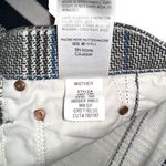 MOTHER The Inside Ankle Blue Gray Plaid Cropped Side Striped Pants 28 Photo 6