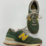 New Balance Shoes Womens Size 7 Green Yellow 574 GS2 Suede Sneakers WL574GS2 Photo 0