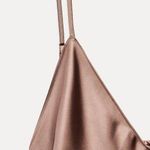 ZARA dress midi maxi satin wedding chocolate brown party cocktail Photo 29