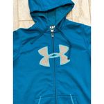 Under Armour women's medium teal/gray fleece-lined hooded full zip jacket Photo 2