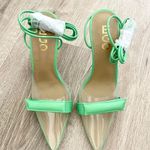 EGO NEW  green clear pointy lace up heels size 6 Photo 0