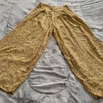 Faithfull the Brand buttery yellow wide leg high waisted pants, size 2 boho Photo 4