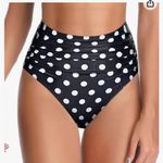 Tempt Me  polka dot black high rise swim bottoms size XL new Photo 4