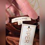 Tea N Rose  NWT The Tyrone Embroidered Dress In Brown Velvet Size L Photo 10