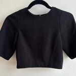 Nasty Gal Nasty‎ Gal Black Structured Open Back Crop XS Top party holiday minimalist Photo 0