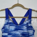 Brooks Moving Comfort Women M Blue HOT SHOT Sports Bra 300605 Racerback No Pads Photo 2