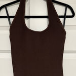Aritzia  Babaton Sculpt Knit Halter Top Brown Photo 0