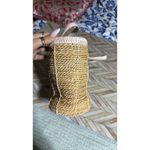 Brighton  Straw Wicker Tote‎ Bag Purse Heart Charm Beige Leather Trim Photo 4