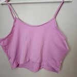 BP  Crop Top Tank Pink Purple Casual Solid Summer Vacation Photo 5