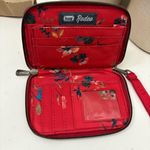 Lug Red Quilted Wristlet Bag with Floral Design Photo 12