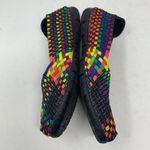 Corkys Sidewalk Size 11 Rainbow Multicolored Colorful Woven Ballet Flat Elastic Photo 5