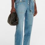 Veronica Beard  Womens Rinley High Rise Cropped Jeans Durango Blue Button Fly 28 Photo 0