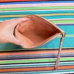 LODIS Leather Large Clutch Zipper Wristlet Pouch with Card Holder in Rose Gold Pink Photo 7