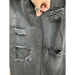 PacSun  Black Distressed High Rise High Waisted Straight Button Fly Jeans Size 26 Photo 2