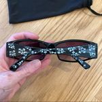 Giant Vintage Floral Sunglasses in Black Photo 3