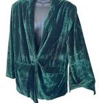 English Factory Green Velvety Velour Blazer Photo 4