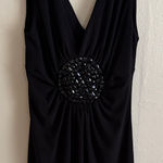 Studio Y  Black Sleeveless Top with Embellished Front Photo 0